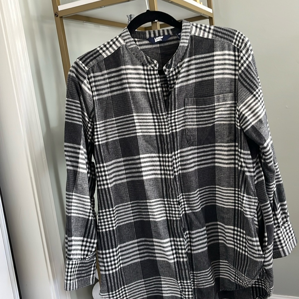 Lands end women’s petite flannel shirt